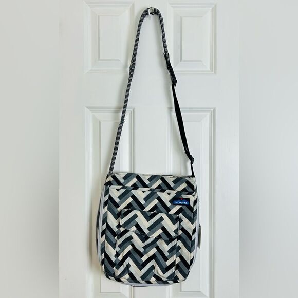 Kavu Sidewinder Stone Parquet Crossbody Bag - Picture 1 of 5